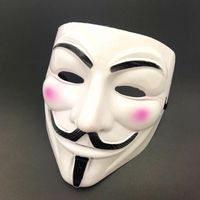 Wholesale 2 color Halloween Cosplay Masquerade Masks Full Face Anonymous Guy Fawkes Mask For Vendetta Valentine Ball Party