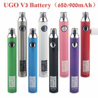 Wholesale UGO V3 Battery Preheating VV mAh EVOD ego Battery USB Voltage Vape Variable Adjustable Vapor BUD Cartridges Batteries DHL Free