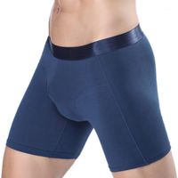 Wholesale Underpants Man Lengthen Underwear Breathable Comfy Boxer Briefs Workout Fitness Sleep Brief Men s Sports Extended Cotton Briefs1