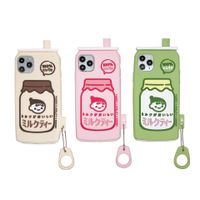 Wholesale Cute Cartoon Beverage Bottle Soft Silicone Girl Phone Case for iPhone Mini Pro Max XR X XS Plus
