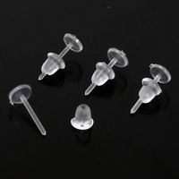 Wholesale Stud Invisible Plastic Earrings Blank Pins Tiny Head Earring Posts And Back Jewelry Findings DIY Supplies