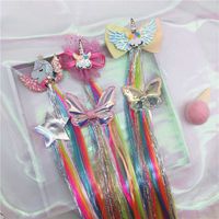 Wholesale Children s Wig Braid Hairpin Colorful Butterfly Beautiful Braided Hair Ornament Star Hairpin Girl Head