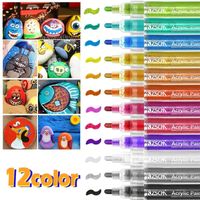 Wholesale Permanent Marker Colored Acrylic Paint Markers Water based Highlighter Marker for Tires Rock Canvas Porcelain Wood Metal Marker