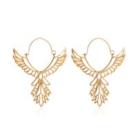 Wholesale European and American fashion angel wings earrings ethnic style hollow eagle earrings peace sign earrings