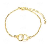 Wholesale Charm Bracelets K gold plated Day gift creative romantic European style handcuffs Bracelet