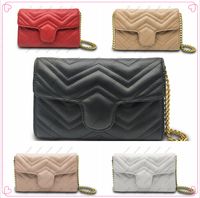 Wholesale High Quality women Pu Leather Fashion Small Gold Chain Bag Cross body Pure Color Handbag Shoulder Messenger Bags cm cm cm