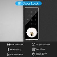 Wholesale Smart Keyless Entry Deadbolt Digital Electronic Bluetooth Door with Keypad Auto Lock for Home Y200407