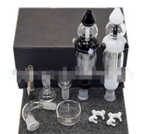 Wholesale 2021 mm mm Nectar Kits Micro NC Glass Stainless Steel Tip Honey Straw Mini Kit Glass Bong Towel dhl shipiing