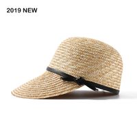 Wholesale New Brand Show Natural Straw Baseball Caps For Women High Quality Ladies Spring Summer Visor Sun Hats