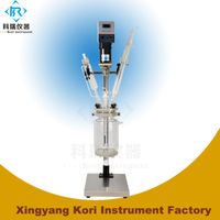 Wholesale Lab Supplies SF L Reactor Double Wall Jacketed Glass Instrument With Tank Stirrer