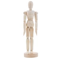 Wholesale Decorative Objects Wooden Man Flexible Joint Bedroom Decor Model Puppet Living Room Home Ornaments Carved Figure Toys Wood G2