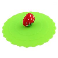 Wholesale Cute Anti dust Silicone Glass Cup Cover Coffee Mug Suction Seal Lid Cap Silicone Airtight Love Spoon Novelty1