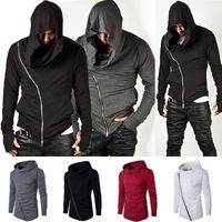 Wholesale ZOGAA New Men Hoodie Sweatshirt Long Sleeved Slim Fit Male Zipper Hoodies Assassin Master Cardigan Creed Jacket Plus Size S XL