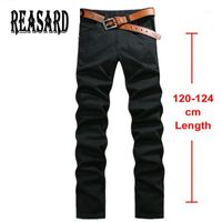 Wholesale Men s Pants Tall Man cm Extra Long Jeans Mens Plus Size Black Stretch Twill Classic Trousers Casual Pants1