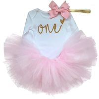 Wholesale Clothing Sets Sweet Pink Winter Baby Tutu Fluffy Cake Smash Birthday Outfits Year Girl Christening Suit Infant Party Wear1