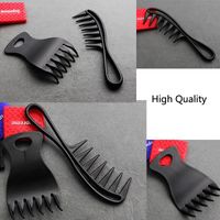 Wholesale Large Wide Tooth Men Beard Comb Hairdressing Brush Detangling Curly Hair Fork Comb Barber Shop Salon Styling Tool Afro Hairstyle Q sqcJME