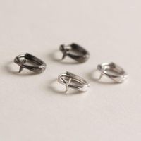 Wholesale Hoop Huggie Sterling Silver Jewelry Unique Gun Black Earrings Brinco Cross For Women Men Round Circle Earring1