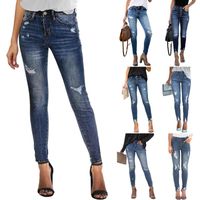 Wholesale Women s Jeans Skinny Fashion Casual Elastic Slim Denim Ankle Length Pencil Pants S XL Drop