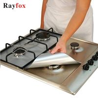 Wholesale Rayfox Gas Stove Protectors pc Reusable Gas Stove Burner Cover Liner Mat Fire Injuries Protection Kitchen Accessories Gadgets F