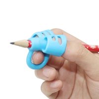 Wholesale 10 Three Finger Pen Holder Student Pen Clip Color Mixing Silica Gel Making Writing Posture Correction Tool Pen Holder