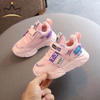 Wholesale Spring Summer New Soft Cotton Breathable Kids Shoes Sneakers Pink White Girls Shoes Rubber Sole Anti Slip Sports Sneaker1