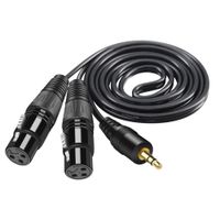 Wholesale Dual XLR Female to mm TRS Stereo Microphone Cable Y Splitter Breakout Lead Mic Adapter Cord m ft XBJK2112