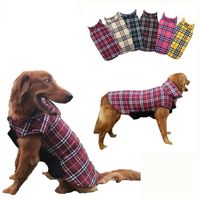 Wholesale Plaid Jacket Garment Waterproof Wear Pet Dog Clothes Lovely Warm Fashion Accessories Loose Coat Autumn Outdoors bl K2