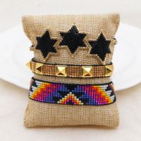 Wholesale Beaded Strands Go2Boho Miyuki Black Star Bracelets Rivet Accessories Women Charms Jewelry Female Friends Gift Woman Kpop