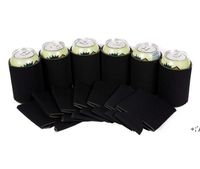 Wholesale Soft Insulated Reusable Drink Cooler for Water Bottles Neoprene Insulator Beer Can Coolers Sleeves Blank Collapsible Soda Cover RRD13160