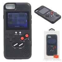 Wholesale Mini Handheld Color Display Classic Game Phone Case For iPhone pro promax XSMax XR Plus Console Game boy Soft TPU Silicone Cover