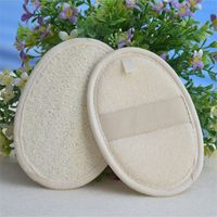 Wholesale 11 cm natural loofah pad loofah scrubber remove the dead skin loofah pad sponge for home or hotal J2