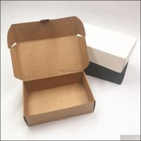 Wholesale Gift Wrap Event Party Supplies Festive Home Garden Black Carton Kraft Paper Tab Lock Box White Wedding Packing Candy Favors Soa