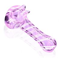 Wholesale Latest Cool Girl Pink Pyrex Thick Glass Smoking Tube Handpipe Portable Handmade Dry Herb Tobacco Oil Rigs Filter Bong Hand Pipes DHL Free