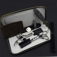 Wholesale Hair Scissors Smith Chu Inch Professional Hairdressing Set HRC Straight Thinning Cutting With Comb Clothes oil