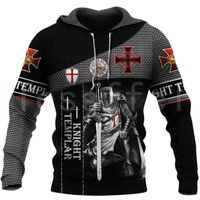 Wholesale Mens Designer t shirts Tessffel est Knight Templar Armor Jesus God Guard Cavalier Pullover Streetwear fashion dprint Men women Funny Hoodies D WP4R