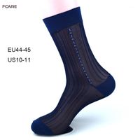 Wholesale 20PCS pairs Nylon silk stockings men s summer ultra thin men s business crew dress breathable socks ice silk socks1