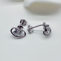 Wholesale Imitation sterling silver Earrings jewelry Luxury fashion Imitation diamond Earring CZ Zircon Earrings