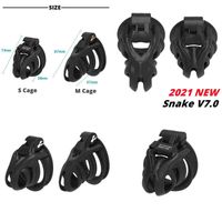 Wholesale NXY Chastity Device New Bdsm Snake V7 Cobra Penis Ring Lock Male Bondage Slave Erotic Mamba Cock Cage Belt Cbt Sex Toys for Men
