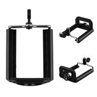 Wholesale Tripods Universal Mobile Phone Cellphone Clip Clamp Holder Stand U Slot Mount Self timer Bracket Rack Tripod Accessories Access New