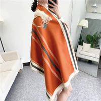 Wholesale Animal Print Winter Cashmere Scarf Women Thick Warm Shawls and Wraps Brand Designer Horse Printed Blanket Cape MY2069