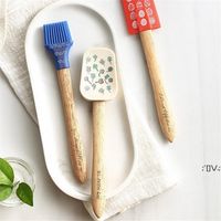 Wholesale Silicone Cake Cream Butter Spatula Scraper Stir Cake Utensil Bakting Brushes Mixing Knife Cooking Pastry Tools Set RRE12415
