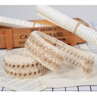 Wholesale Yarn m Fashion Burlap Ribbon Hessian Hollow Out Vintage Rustic Rope Christmas Party Decor Wedding1
