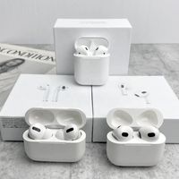 Wholesale AirPods Pro Wirless Earphones real serial NO Metal closure connector Rename GPS Wireless Charging Bluetooth Headphones with In Ear Detection