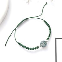 Wholesale Luxury Shambhala Beads Lace Thread Braided Moss Agat Bracelet Green Rope Cord Braclets for Women Male Hand Jwewlry