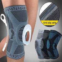 Wholesale 1Pc Knee Compression Sleeve Brace Support Patella Gel Pads Side Stabilizers for Running Meniscus Tear Arthritis Pain Relief