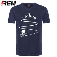 Wholesale Mountain Bike Heartbeat Funny Biker T Shirt Plus Size Custom Short Sleeve Men s Bicycle Cycling T shirt Fashion Family Cotton G0113