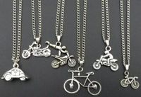 Wholesale Pendant Necklaces Mixed Style Bicycle Motorcycle Necklace Statement Jewelry Woman Mens Charms Gift