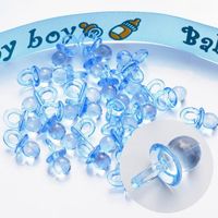 Wholesale Pacifiers Mini Plastic Pacifiers Nipple Acrylic Baby Shower Favor Pacifier Girl Boy Decor Birthday Party Gift Clips pcs1