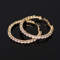 Wholesale YFJEWE New hot sale Crystal Rhinestone Earrings Women Gold Sliver Hoop Earrings Fashion Jewelry Earrings For Women