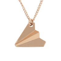Wholesale Origami Plane Necklace Collier Aircraft Airplane Long Chain Maxi Necklaces Paper Jewelry For Women Statement Necklace